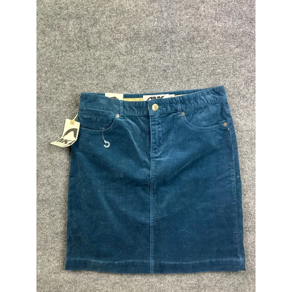Mountain Khakis Canyon Cord Skirt Women 6 Blue Heron Stretch Corduroy Mini 6x20